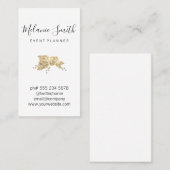 Carte De Visite Fleur simple et élégante (Devant / Derrière)