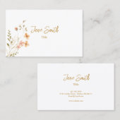 Carte De Visite Fleur simple et élégante (Devant / Derrière)