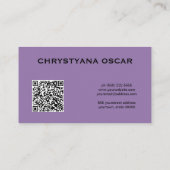 Carte De Visite Fleur simple Lilac (Dos)