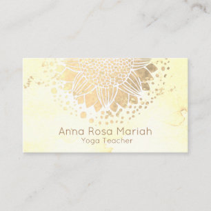 Carte De Visite *~* Fleur Soleil Mandala Parties scintillant Yoga 