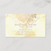 Carte De Visite *~* Fleur Soleil Mandala Parties scintillant Yoga (Dos)