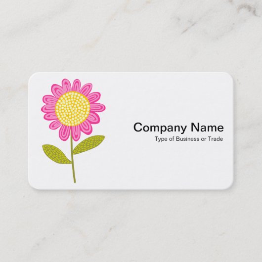 Carte De Visite Fleur stylisée (Devant)