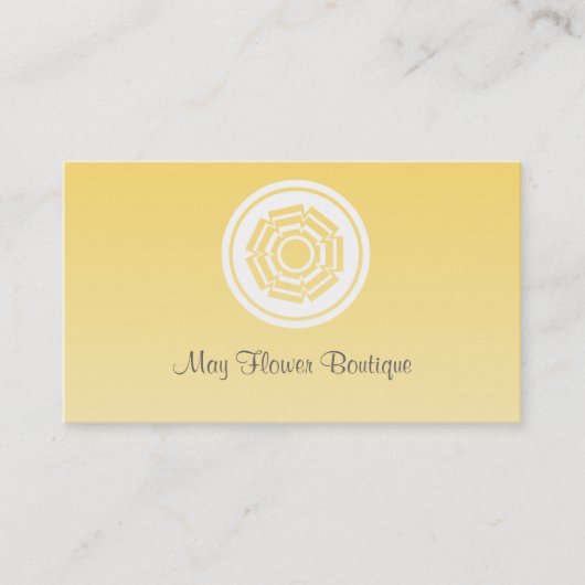 Carte de visite Fleur tout simplement rétro, Jaune (Devant)