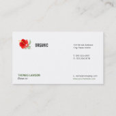 Carte De Visite Fleur tropicale (Basil Green) (Dos)