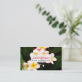 Carte De Visite Fleur tropicale de Frangipani (Debout devant)