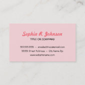 Carte De Visite Fleur tropicale de Frangipani (Dos)