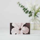 Carte De Visite Fleur tropicale de Sepia, Hibiscus d'Hawaï blanc (Debout devant)
