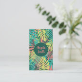 Carte De Visite Fleur tropicale moderne (Debout devant)