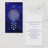 Carte De Visite *~* Fleur Universe de la vie Yoga Astrologie Reiki (Devant / Derrière)