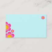 Carte De Visite Fleur vectorielle - Bleu glace (Dos)