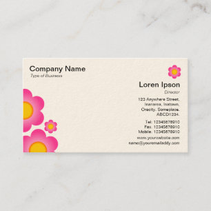 Carte De Visite Fleur vectorielle - (Carte Crème)