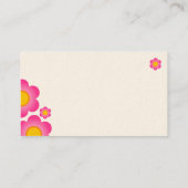 Carte De Visite Fleur vectorielle - (Carte Crème) (Dos)