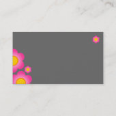 Carte De Visite Fleur vectorielle - gris (Dos)