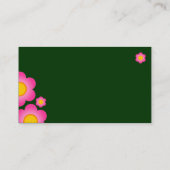 Carte De Visite Fleur vectorielle - Vert foncé (Dos)