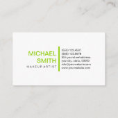 Carte De Visite Fleur vert moderne Professionnel Blanc clair (Dos)