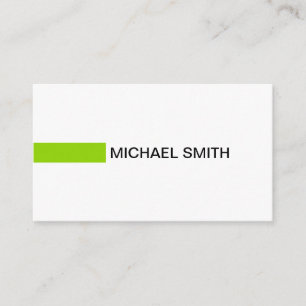 Carte De Visite Fleur vert moderne Professionnel Blanc clair