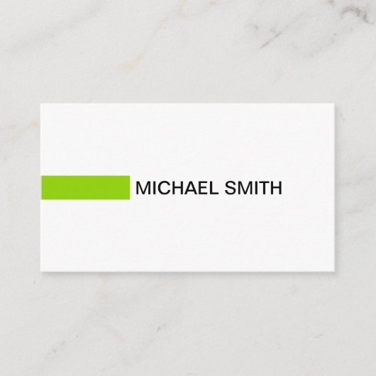 Carte De Visite Fleur vert moderne Professionnel Blanc clair (Devant)
