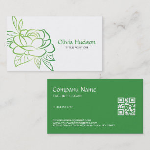 Carte De Visite Fleur verte