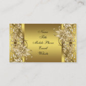 Carte De Visite Fleur victorienne or élégant or (Dos)
