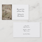 Carte De Visite Fleur vintage (Devant / Derrière)