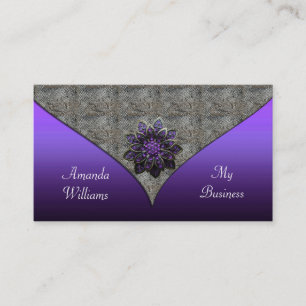 Carte de visite fleur violet Jewel Impression ani