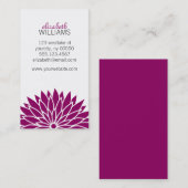 Carte De Visite Fleur violette (Devant / Derrière)