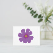 Carte De Visite Fleur Violette Florale (Debout devant)