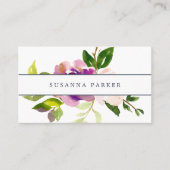 Carte De Visite Fleur vive | Aquarelle florale (Devant)