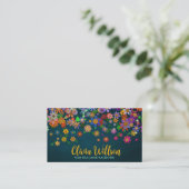 Carte De Visite Fleur Whimsical colorée (Debout devant)