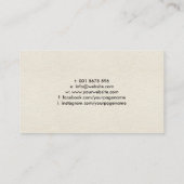 Carte De Visite Fleur Yin Yang Lotus - contour noir (Dos)