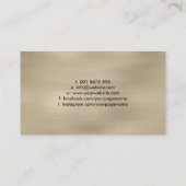 Carte De Visite Fleur Yin Yang Lotus - perle et marbre noir (Dos)