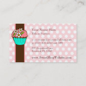 Carte de visite fleuri de petit gâteau (Dos)