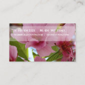 Carte de visite fleurie rose (Dos)