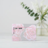 Carte De Visite Fleurir avec des roses (Debout devant)