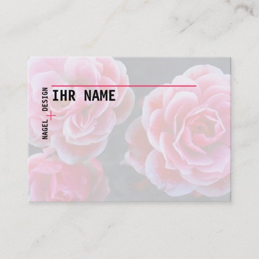 Carte De Visite Fleurir avec des roses (Devant)