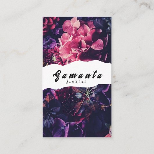 Carte de visite fleuriste (Devant)