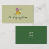 Carte de visite fleuriste (Devant / Derrière)