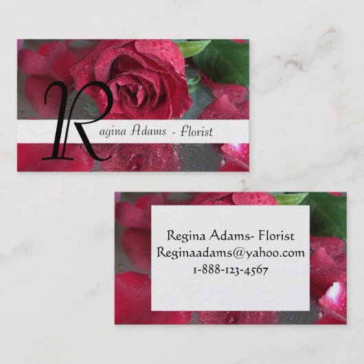 Carte De Visite Fleuriste (Devant / Derrière)