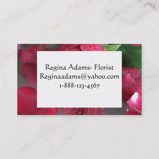 Carte De Visite Fleuriste (Dos)