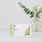 Carte de visite fleuriste (Debout devant)