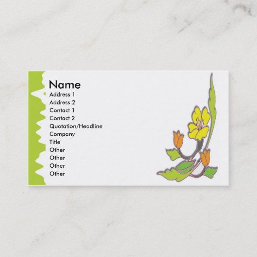 Carte de visite fleuriste (Devant)