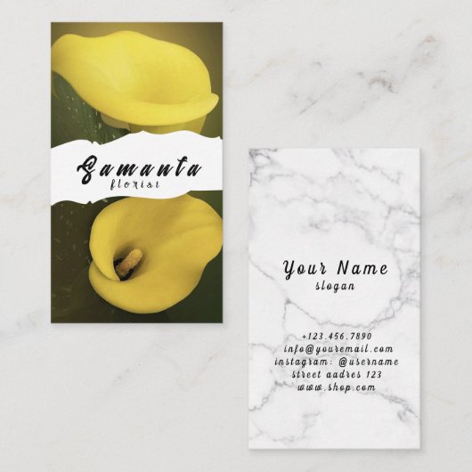 Carte de visite fleuriste (Devant / Derrière)