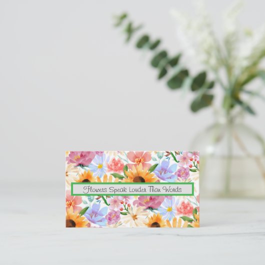 Carte De Visite Fleuriste (Debout devant)