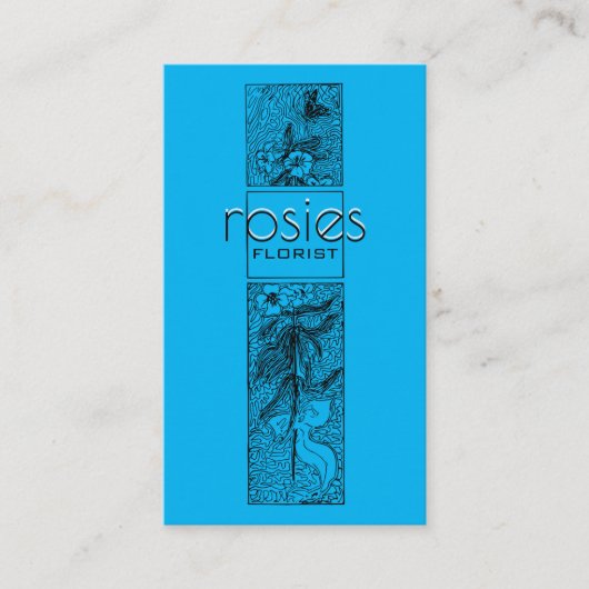 Carte de visite fleuriste (Devant)