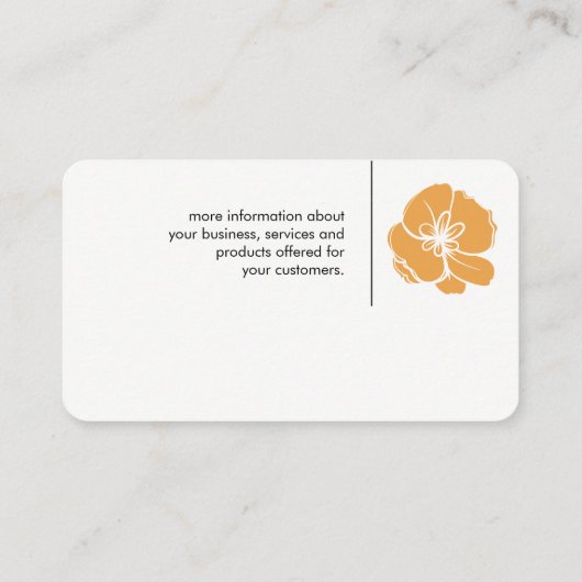 Carte De Visite Fleuriste (Dos)