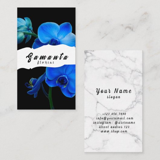 Carte de visite fleuriste (Devant / Derrière)