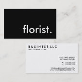 Carte De Visite fleuriste. (Devant / Derrière)