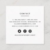 Carte de visite fleuriste (Dos)