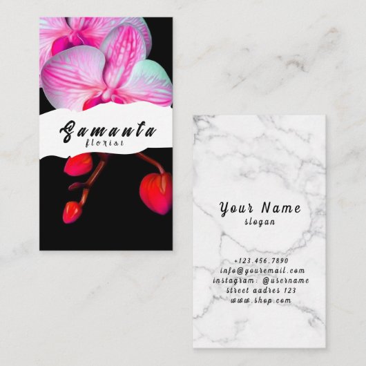 Carte de visite fleuriste (Devant / Derrière)