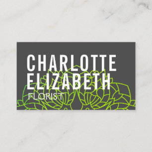 Carte De Visite Fleuriste Abstrait contemporain moderne
